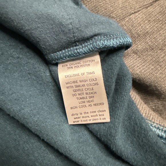 Toad & Co BFT Hooded Dress Womens Medium Teal Long Sleeve Pocket Organic Cotton - Picture 4 of 5